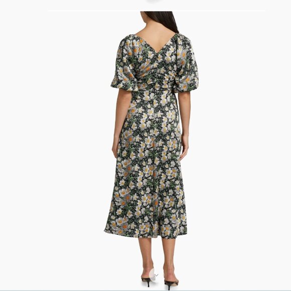 Cinq à Sept Cosmo Flowers Brenton Floral Midi-Dress - Picture 7 of 8